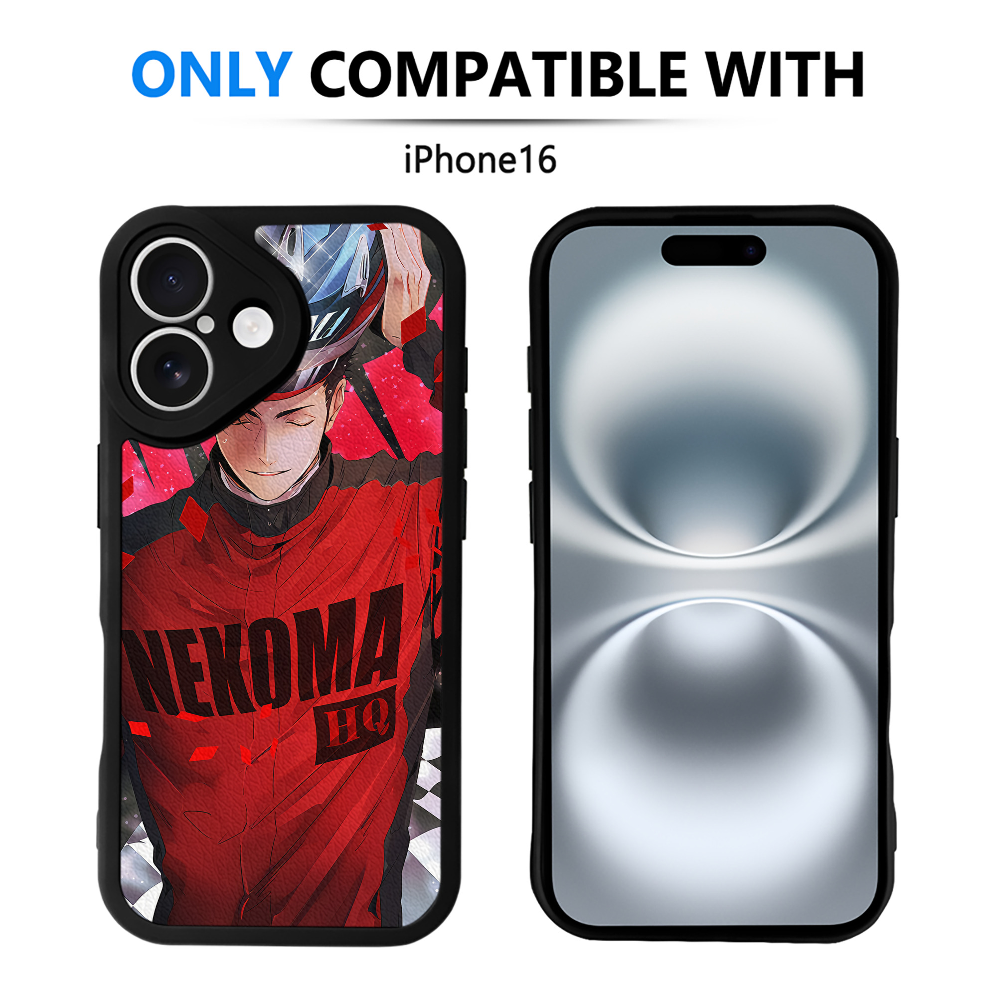 （画像用） ハイキュー!! Haikyu!! 【iPhone 16シリーズ対応】シリコンスマホケース（レザー調） 材質：シリコン
